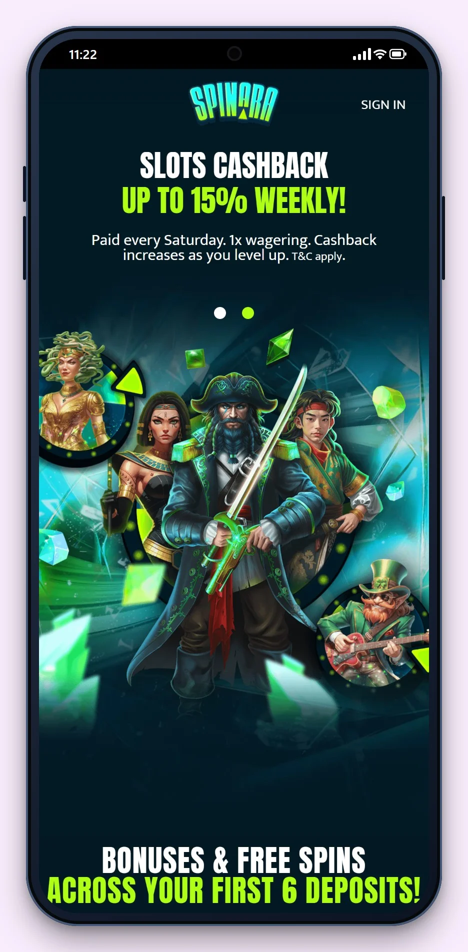 casino malta: Spinara på mobilen, lobbyen